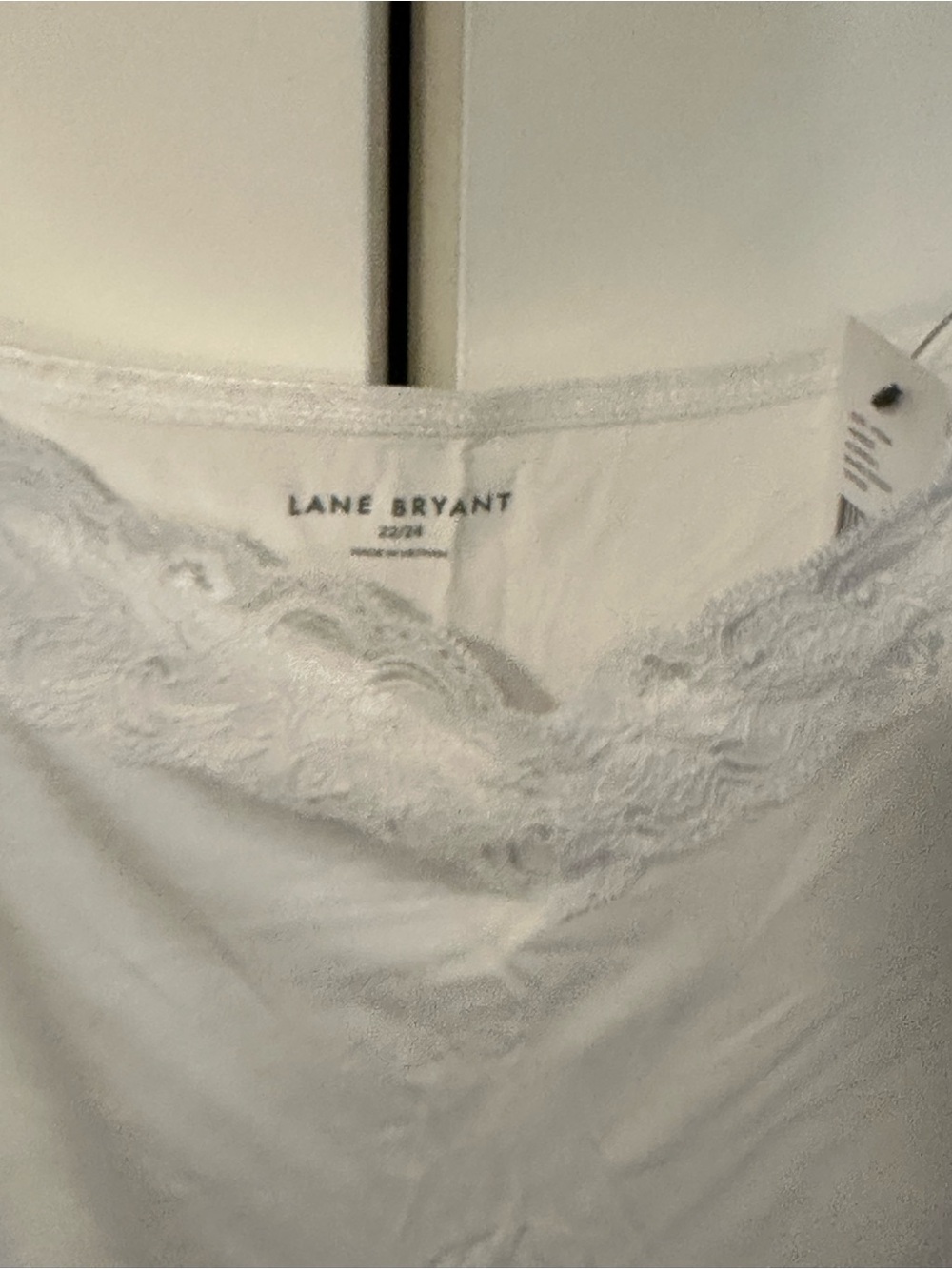 NWT 22/24 Lane Bryant White Lace Trim Tank Cami - Picture 10 of 14